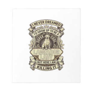 Labrador-Dame-Hund-Kronenschild_1 Notizblock
