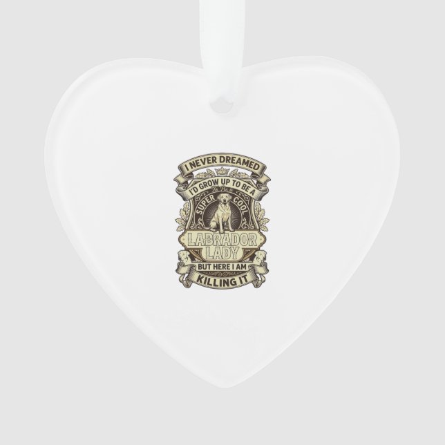 Labrador-Dame-Hund-Kronenschild_1 Ornament (Vorderseite)