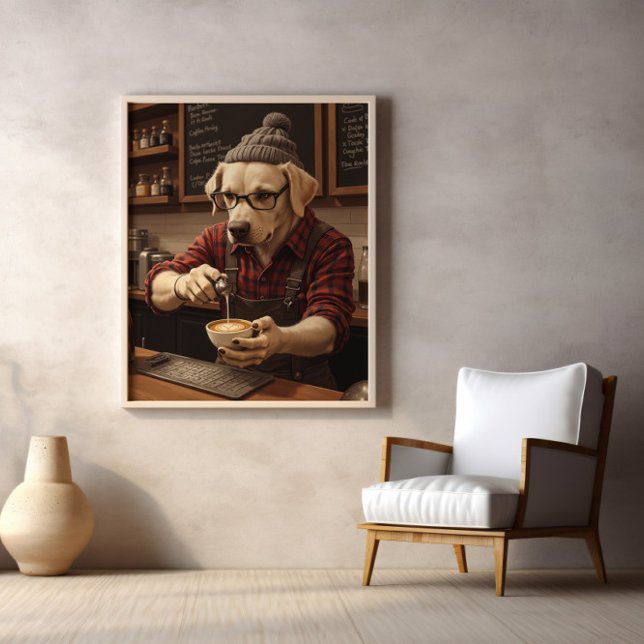 Labrador der Brauerei in roter Flanell Poster (Von Creator hochgeladen)