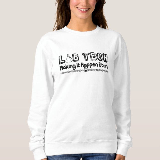 Labrador des Labortechnikers, der das technisch ma Sweatshirt (Vorderseite)