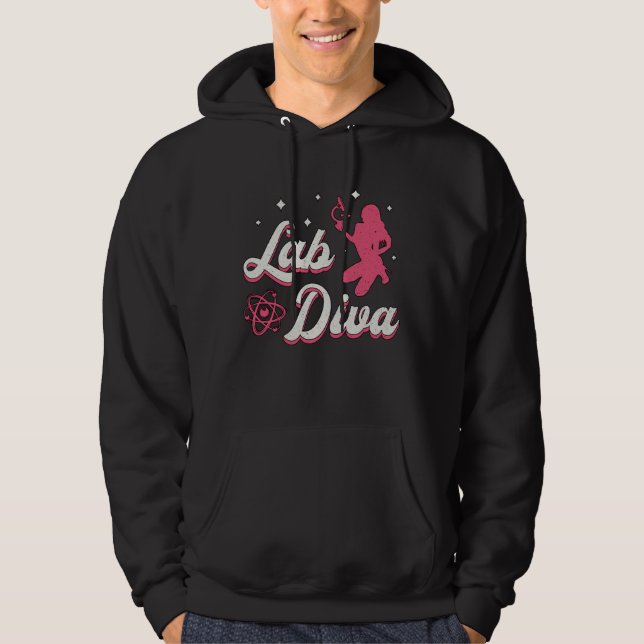 Labrador Diva Laboratory Technician Science Labrad Hoodie (Vorderseite)