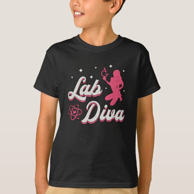 Labrador Diva Laboratory Technician Science Labrad T-Shirt (Vorderseite)