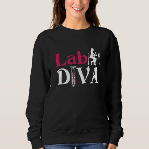 Labrador Diva Labrador Tech Chemist Laboratoriker Sweatshirt