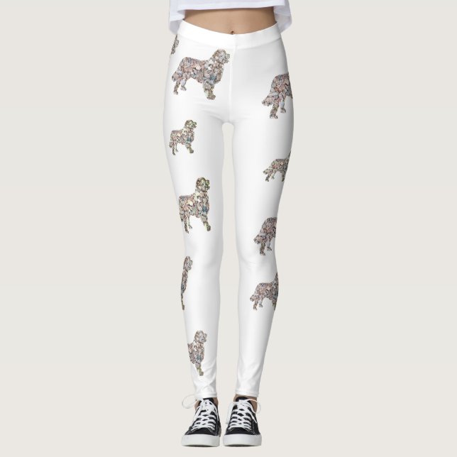 Labrador Dog Art Custom Leggings (Vorderseite)