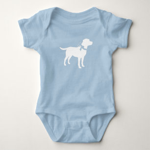 Labrador Dog Baby Shower Blue Boy Labrador Baby Strampler
