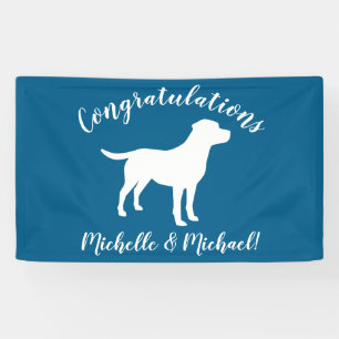 Labrador Dog Baby Shower Blue Boy Labrador Banner