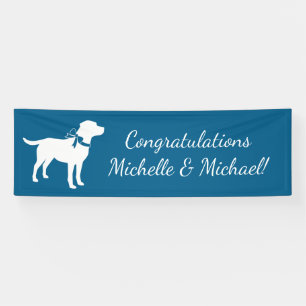 Labrador Dog Baby Shower Blue Boy Labrador Banner