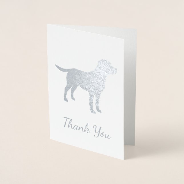 Labrador Dog Baby Shower Blue Boy Labrador Folienkarte (Vorderseite)