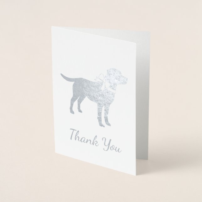 Labrador Dog Baby Shower Blue Boy Labrador Folienkarte (Vorderseite)