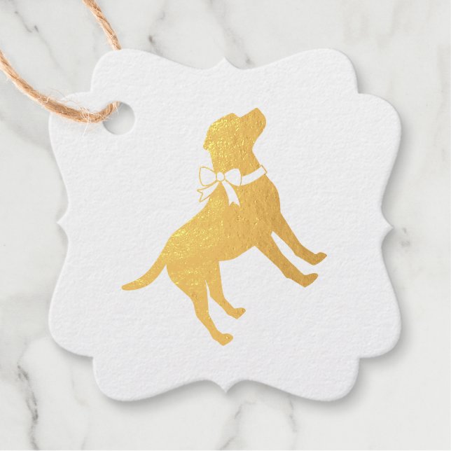 Labrador Dog Baby Shower Blue Boy Labrador Geschenkanhänger (Vorderseite)