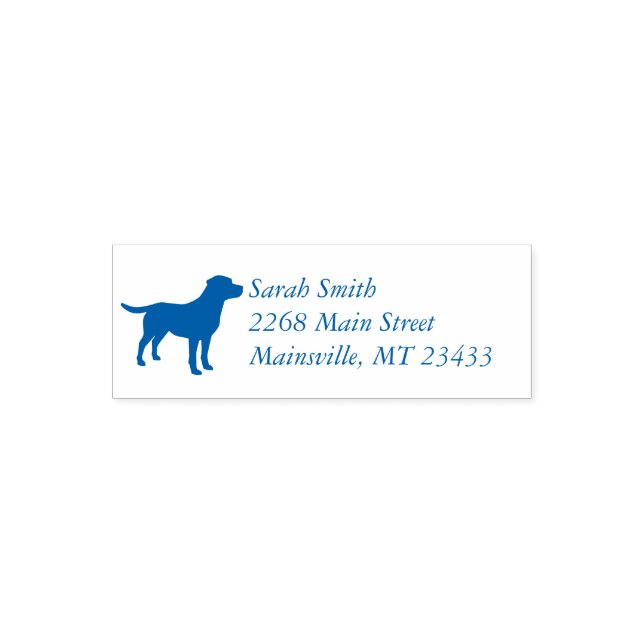 Labrador Dog Baby Shower Blue Boy Labrador Permastempel (Design)