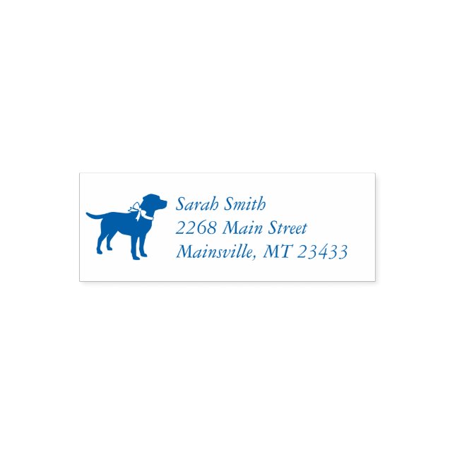 Labrador Dog Baby Shower Blue Boy Labrador Permastempel (Design)