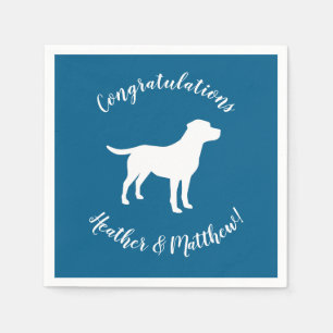 Labrador Dog Baby Shower Blue Boy Labrador Serviette