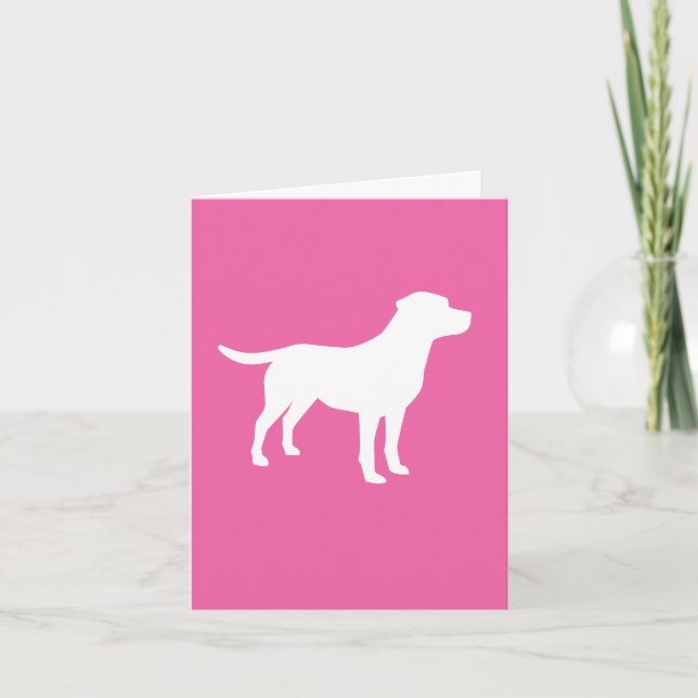 Labrador Dog Baby Shower Girl Labrador Pink Dankeskarte (Vorderseite)