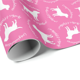 Labrador Dog Baby Shower Girl Labrador Pink Geschenkpapier