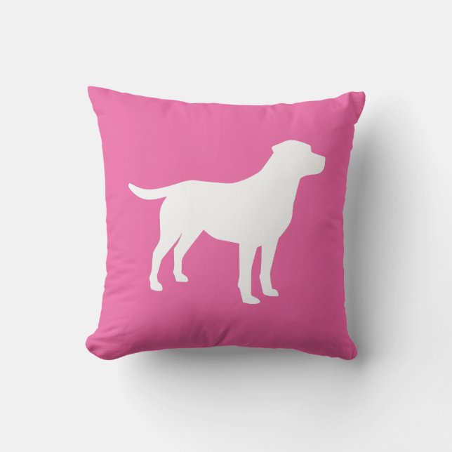 Labrador Dog Baby Shower Girl Labrador Pink Kissen (Vorderseite)