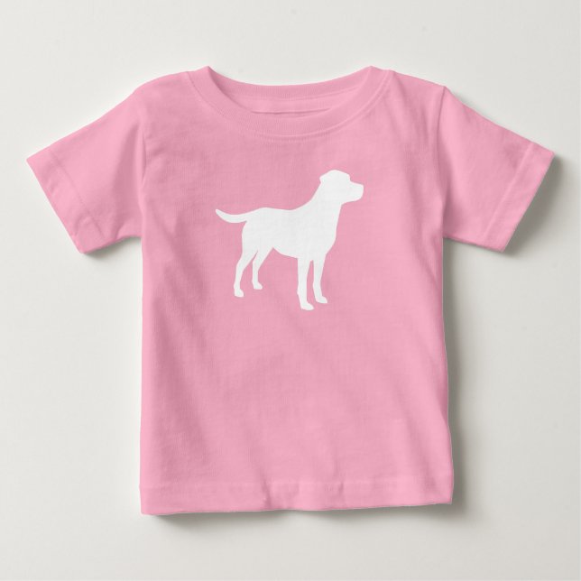 Labrador Dog Baby Shower Girl Labrador Pink T-shirt (Vorderseite)