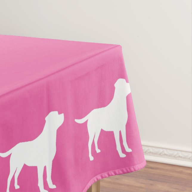 Labrador Dog Baby Shower Girl Labrador Pink Tischdecke (Beispiel)