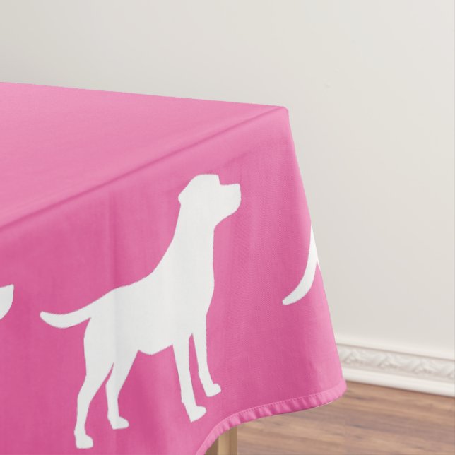 Labrador Dog Baby Shower Girl Labrador Pink Tischdecke (Beispiel)