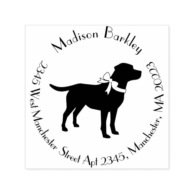 Labrador Dog Black Lab Welppy Permastempel (Design)