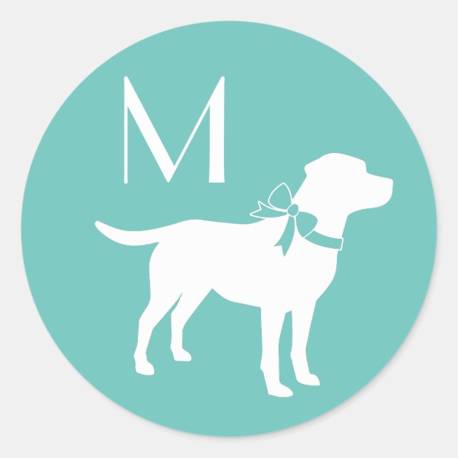 Labrador Dog Black Lab Welppy Runder Aufkleber (Vorderseite)