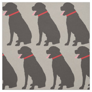 Labrador Dog Chocolate Muster Stoff