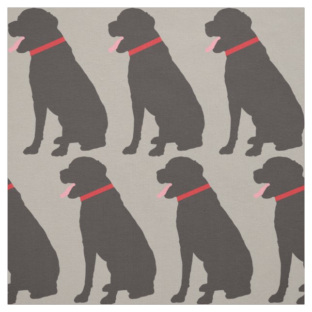 Labrador Dog Chocolate Muster Stoff (Muster)