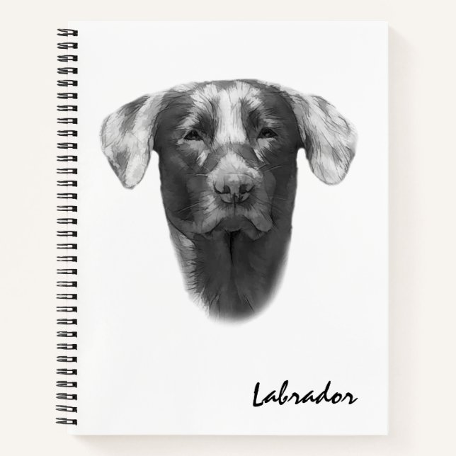 Labrador Dog elegant Notizbuch (Vorderseite)