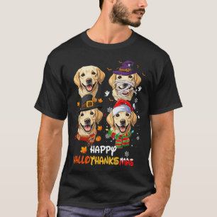 Labrador Dog Hallothanksmas Halloween-Erntedank T-Shirt