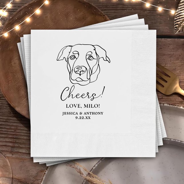 Labrador Dog Personalisiert Cheers Napkins Serviette (Von Creator hochgeladen)
