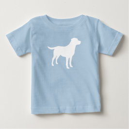 Labrador Dog Puppy Baby Dusche Silhouette Baby T-shirt