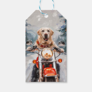 Labrador Dog Riding Motorrad Weihnachten Geschenkanhänger