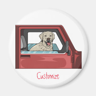 Labrador Dog Riding Shotgun Thunder_Cove Magnet