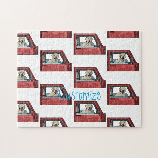 Labrador Dog Riding Shotgun Thunder_Cove Puzzle (Horizontal)