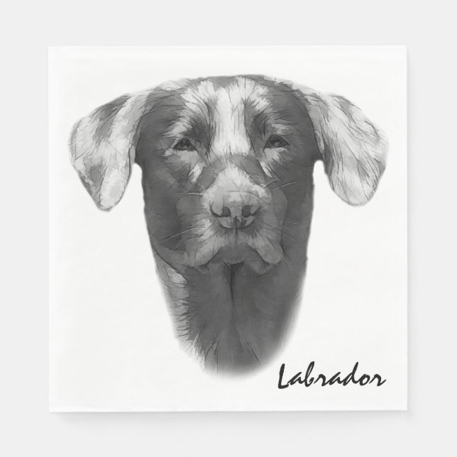 Labrador Dog stylish Serviette (Vorderseite)
