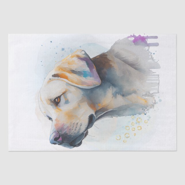Labrador Dog Watercolor Seidenpapier (Vorderseite)