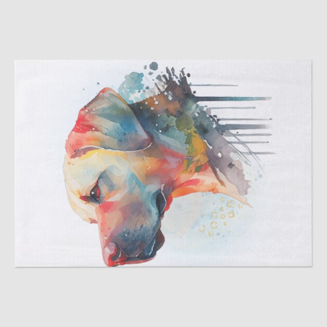 Labrador Dog Watercolor Seidenpapier (Vorderseite)