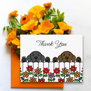 Labrador-Duo beobachtet dich - Danke-Postkarte Postkarte