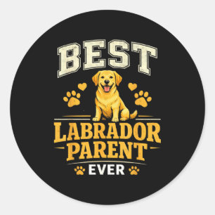 Labrador-Elternteil lustig stolzes Lab-Mama-Papa-Z Runder Aufkleber