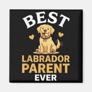 Labrador-Elternteil süßes Retro-Gelb Lab-Besitzer- Magnet