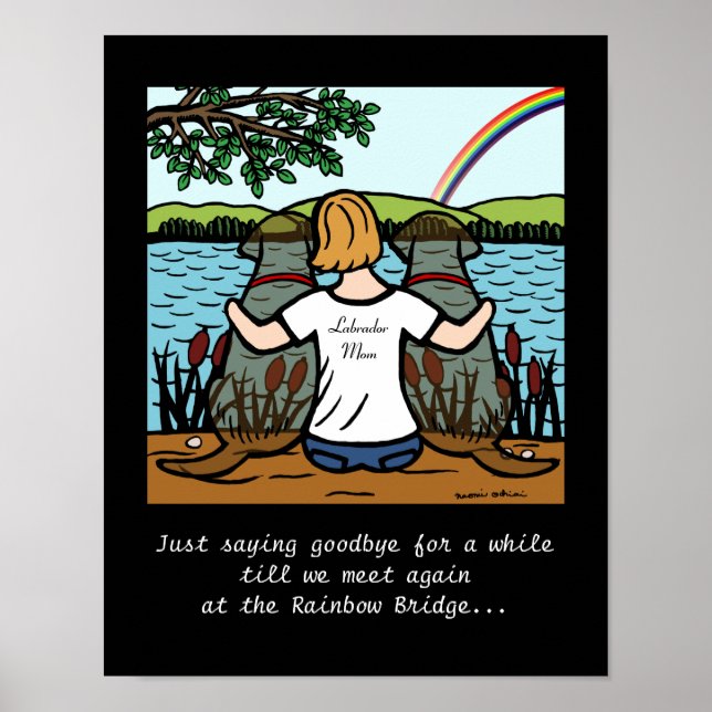 Labrador-Engel mit Schokolade und Mama 3 Poster (Vorne)