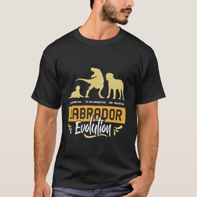 LABRADOR EVOLUTION Labrador Retriever Lustiger Hun T-Shirt (Vorderseite)