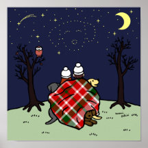 Labrador Family und Starry Sky