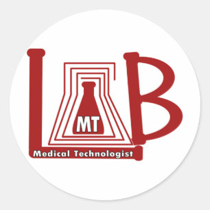 LABRADOR FLASK LOGO MT - MEDIZINTECHNOLOGIST RUNDER AUFKLEBER