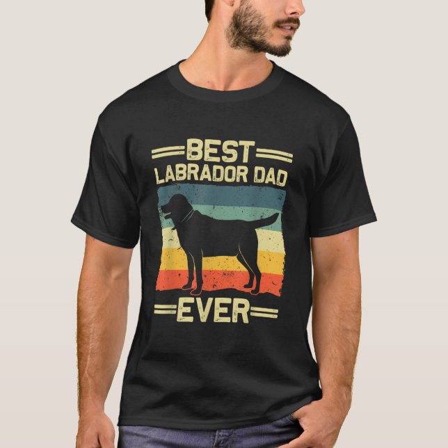 Labrador For Dad Black Lab Yellow Labrador Retriev T-Shirt (Vorderseite)