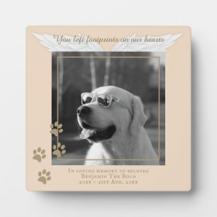 Labrador Foto Memorial Angel Wings Paw Prints Fotoplatte