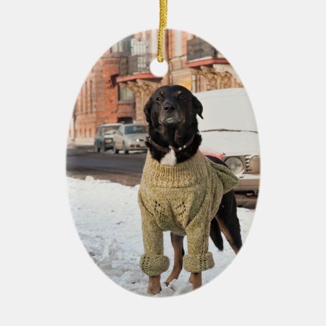 Labrador Foto Weihnachtsschmuck (Vorne)
