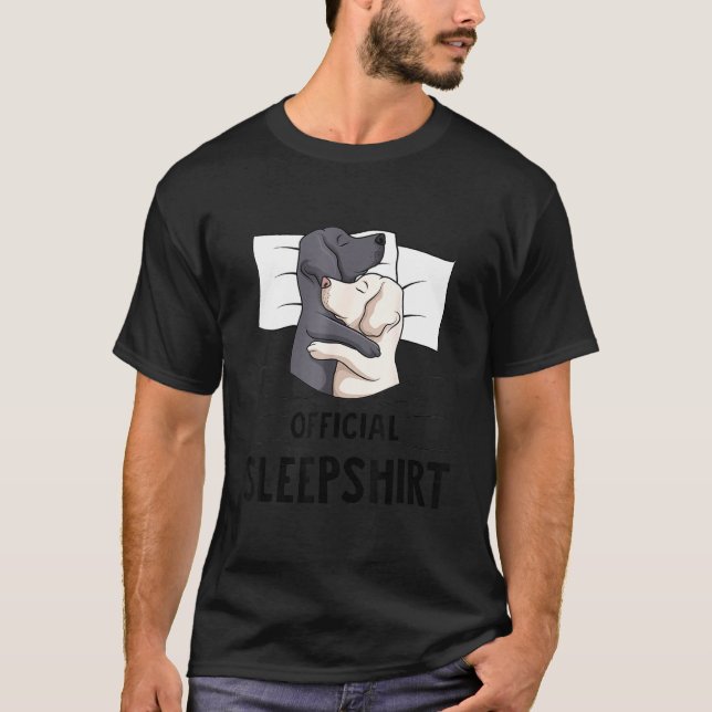 Labrador Funny Labrador Hund Offiziell Sleep T-Shirt (Vorderseite)