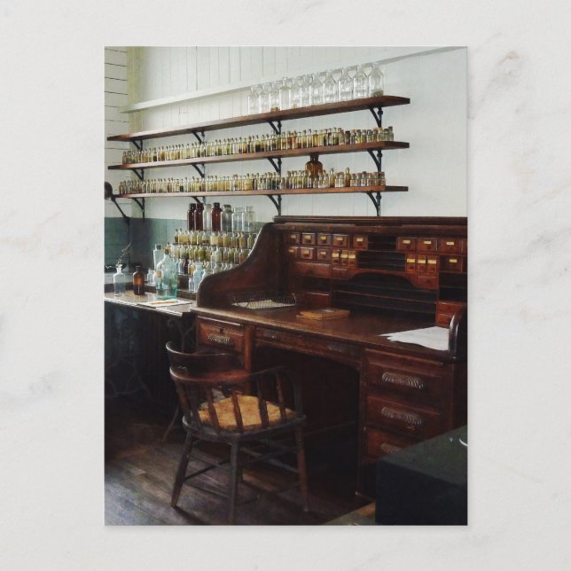 Labrador für Chemie Postkarte (Vorderseite)