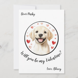 Labrador für die individuelle Valentintagskarte Feiertagskarte